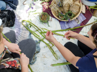 Creating "Bumble Baskets" at Doors Open Richmond